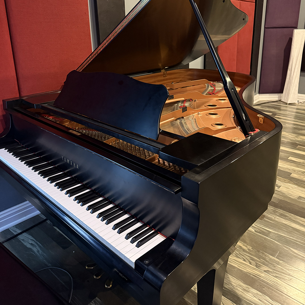 Students learning music together